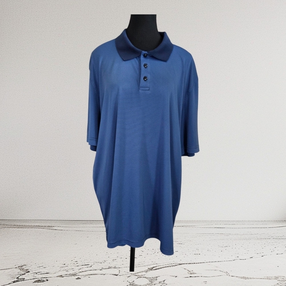 Sunice Classic Striped Navy Polo Shirt Size XXL